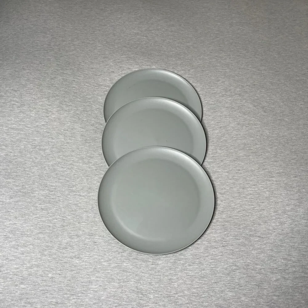 Mainstays Solid Grey Plastic Serving Plates 3 PCS. Set